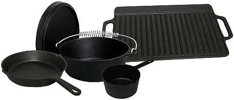 king kooker 5cibsb 5 piece cast iron box set